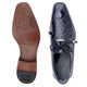 Men's Belvedere Lago Plain Toe American Alligator Dress Shoe in Navy