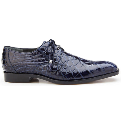 Belvedere Lago Navy Alligator Leather Luxury Shoe