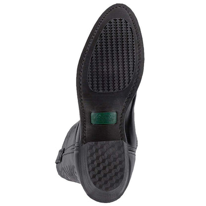 Laredo Paris Black Leather R-Toe Men's Boots