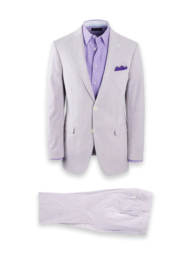 Mens Lavender Seersucker Suit Blazer + Pants Cotton Fabric - Summer Fabric in Purple color 1   - from alligatorwarehouse.com