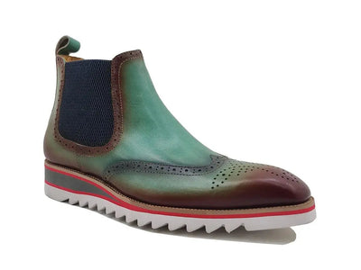 Leather Chelsea Boot With Lightweight Sole 4 KB550-19BURGUNDY8  - from alligatorwarehouse.com