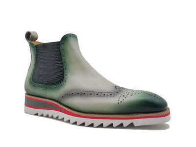 Leather Chelsea Boot With Lightweight Sole 6 KB550-19BURGUNDY8  - from alligatorwarehouse.com