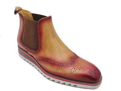 Leather Chelsea Boot With Lightweight Sole 9 KB550-19BURGUNDY8  - from alligatorwarehouse.com