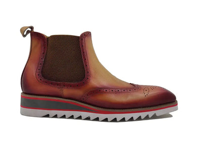 Leather Chelsea Boot With Lightweight Sole 10 KB550-19BURGUNDY8  - from alligatorwarehouse.com
