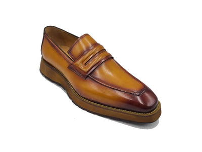 Leather Penny Loafer in Chunky Sole 4 KS522-01COGNAC8  - from alligatorwarehouse.com
