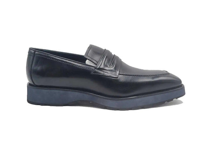 Carrucci Leather Penny Loafer in Chunky Sole