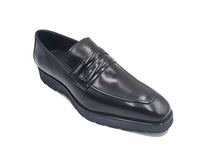 Carrucci Leather Penny Loafer in Chunky Sole