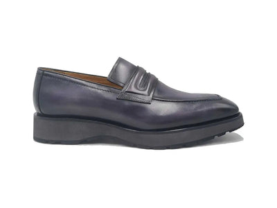 Leather Penny Loafer in Chunky Sole 12 KS522-01COGNAC8  - from alligatorwarehouse.com
