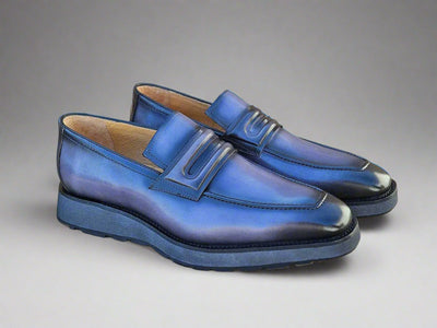 Leather Penny Loafer in Chunky Sole 8 KS522-01COGNAC8  - from alligatorwarehouse.com