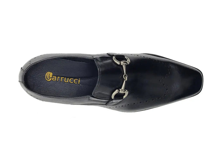 Carrucci Leather Sole Horsebit Loafer