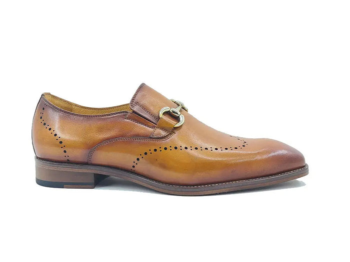 Carrucci Leather Sole Horsebit Loafer