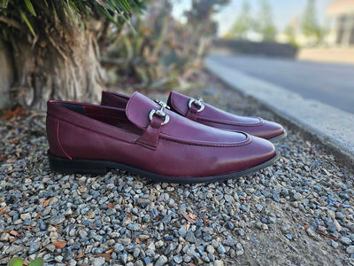 Leather Sole Horsebit Loafer 2 MAGNANNIBURGUNDY11  - from alligatorwarehouse.com