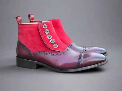 Leather & Suede Slip-On Boot 7 KB503-20SCNAVY85  - from alligatorwarehouse.com