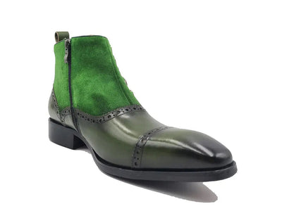 Leather & Suede Slip-On Boot 10 KB503-20SCNAVY85  - from alligatorwarehouse.com