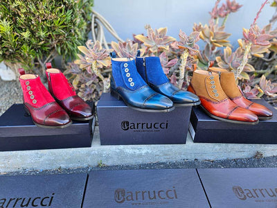 Leather & Suede Slip-On Boot 11 KB503-20SCNAVY85  - from alligatorwarehouse.com