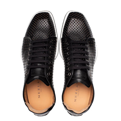 Luce Sneaker Leather  Black By Mezlan Made In Spain Brand 4   - from alligatorwarehouse.com