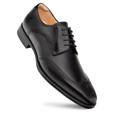 Men's Tasso Calfskin Leather Black Derby Oxfords By Mezlan Made In Spain Brand 1   - from alligatorwarehouse.com