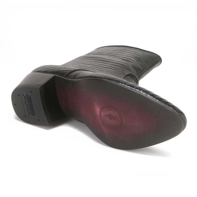 Los Altos Mens Black Genuine Lizard Leather Ankle Boots 2   - from alligatorwarehouse.com