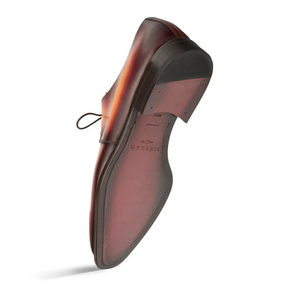 Principe Patina Leather Derby Tan/Rust By Mezlan Made In Spain Brand 4   - from alligatorwarehouse.com