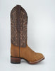 Los Altos Men's Crazy Leather Tan Wide Square Toe Boot 5   - from alligatorwarehouse.com