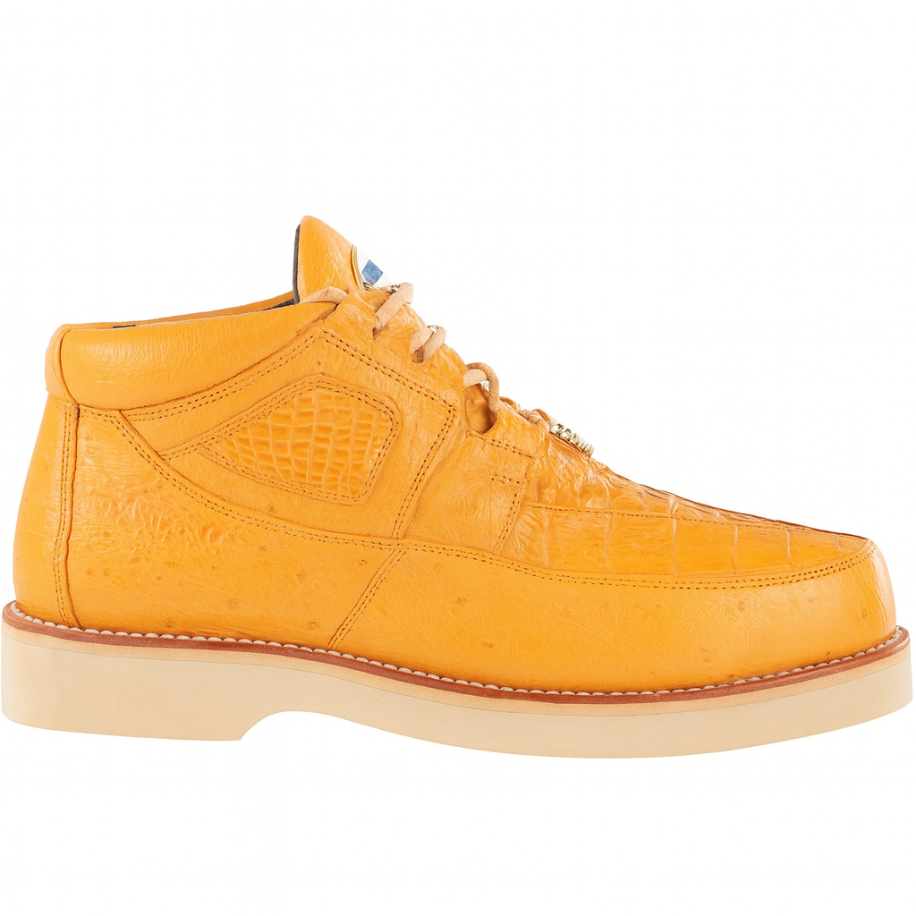 Men's Wild West Boots Caiman and Smooth Ostrich Skin Shoe 2ZA052802