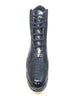 Los Altos Black Ostrich Leg High-top Sneakers 2   - from alligatorwarehouse.com