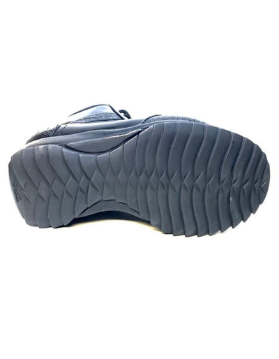 Los Altos Black Ostrich Leg High-top Sneakers 6   - from alligatorwarehouse.com