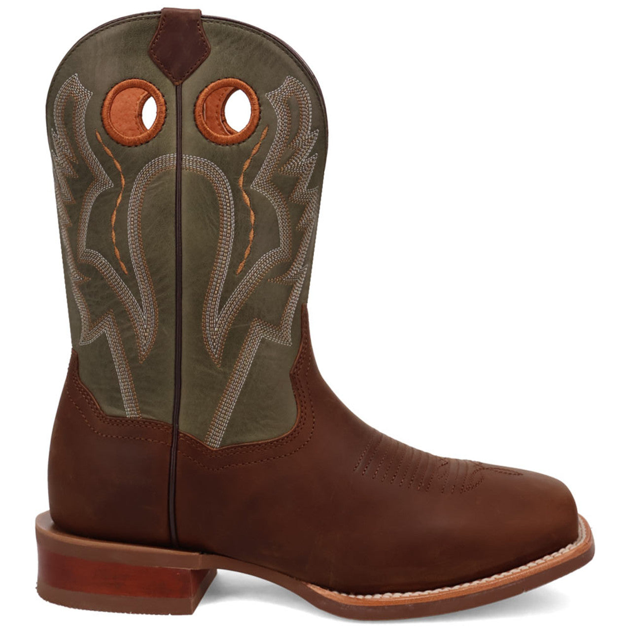 Dan Post Mens Leighton Brown and Blue Leather Western Boots 2 DP5173_7_D  - from alligatorwarehouse.com