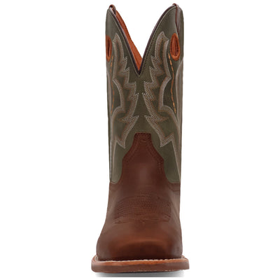 Dan Post Men's Leighton Brown/Green Leather Western Boots 4 DP5174_7.5_D  - from alligatorwarehouse.com