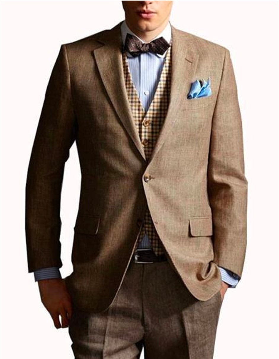 Mens Great Gatsby | Leonardo Discaprio Suit in Taupe