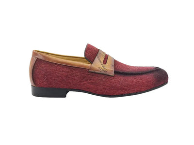 Life Style Penny Loafer W Leather Trim 7 KS714-03BROWN75  - from alligatorwarehouse.com