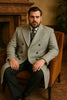 Mens Light Gray Double-Breasted Wool Overcoat – Classic Long Dress Coat for Winter 3   - from alligatorwarehouse.com
