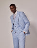 Mens Linen Suit For Beach Wedding - Summer  Suit in Light Blue 2 FL-9372  - from alligatorwarehouse.com