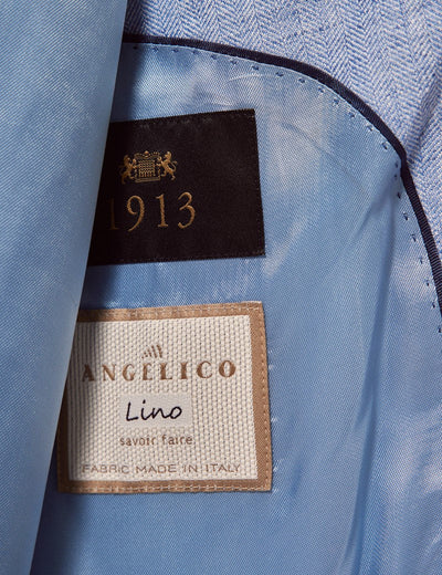 Mens Linen Suit For Beach Wedding - Summer  Suit in Light Blue 5 FL-9372  - from alligatorwarehouse.com