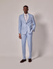 Mens Linen Suit For Beach Wedding - Summer  Suit in Light Blue Herringbone 3 YC-8212  - from alligatorwarehouse.com