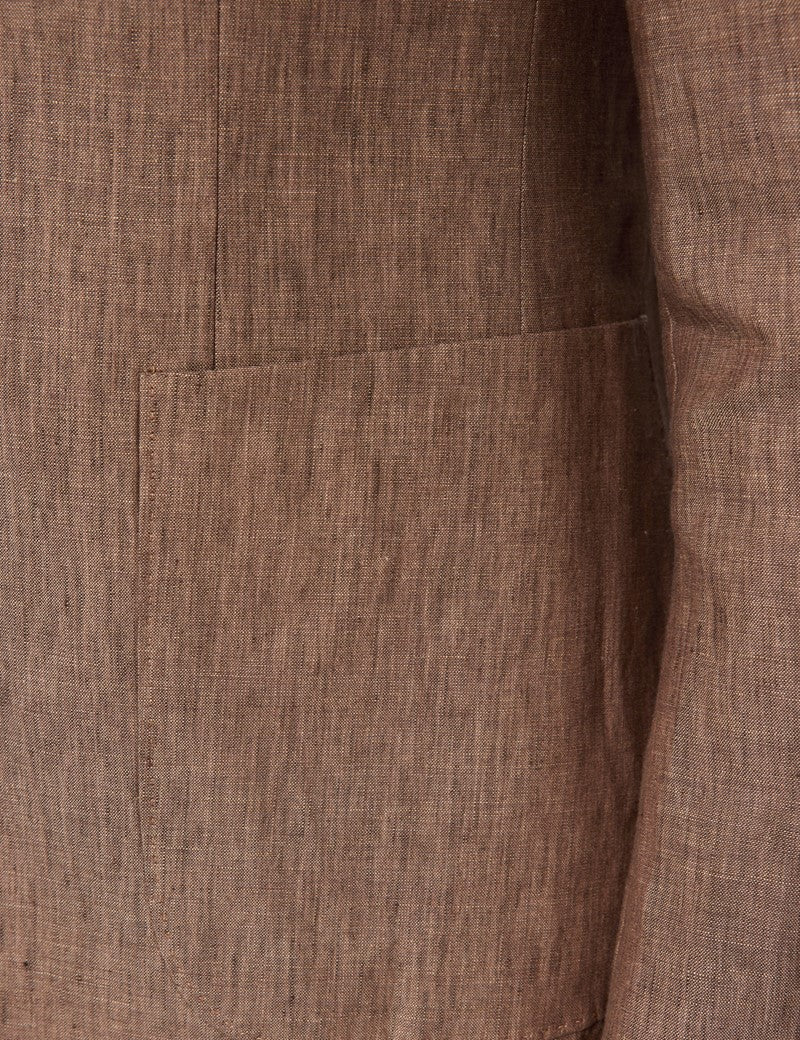 Mens Linen Suit For Beach Wedding - Summer  Suit in Light Brown