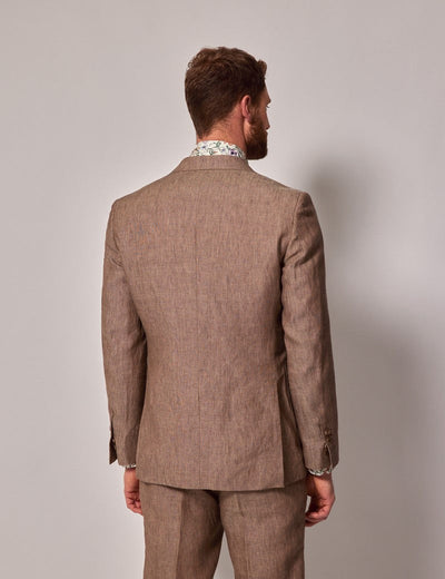 Mens Linen Suit For Beach Wedding - Summer  Suit in Light Brown 5 IZ-5861  - from alligatorwarehouse.com