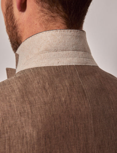 Mens Linen Suit For Beach Wedding - Summer  Suit in Light Brown 6 IZ-5861  - from alligatorwarehouse.com