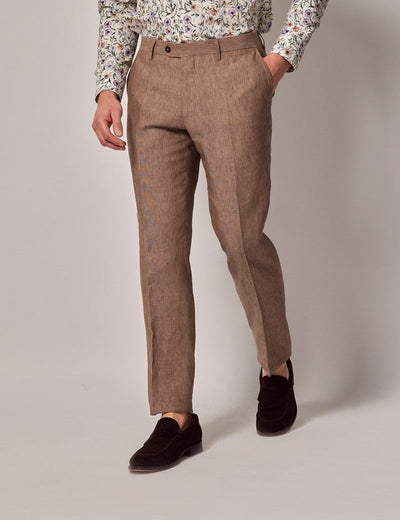 Mens Linen Suit For Beach Wedding - Summer  Suit in Light Brown 9 IZ-5861  - from alligatorwarehouse.com