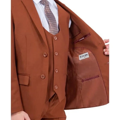Exclusive Stacy Adams 5pc Boys Suit Slim-Fit, Light Brown 5 F1-6999  - from alligatorwarehouse.com