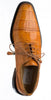 Alligator Mens Shoes Ferrini Light Cognac Stylish Color Cap Toe 2 F216-CG-090  - from alligatorwarehouse.com