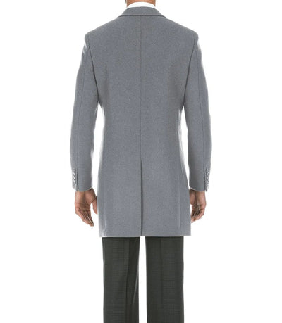 Light Gray Fall/Winter Essential Slim Fit Overcoat Wool Blend 2   - from alligatorwarehouse.com
