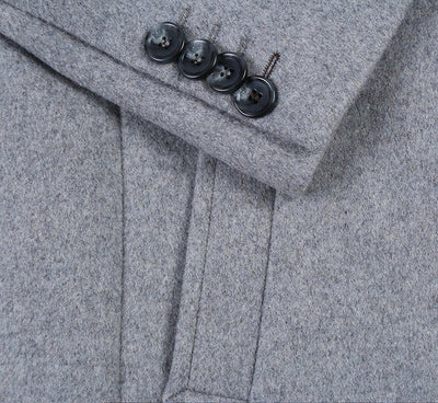 Light Gray Fall/Winter Essential Slim Fit Overcoat Wool Blend 4   - from alligatorwarehouse.com