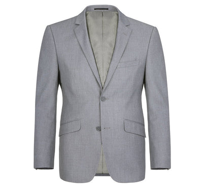 Light Grey Suit - Silver Gray Suit For Wedding - Mens Two Button Slim Fit Light Grey Pocket Suit 3   - from alligatorwarehouse.com