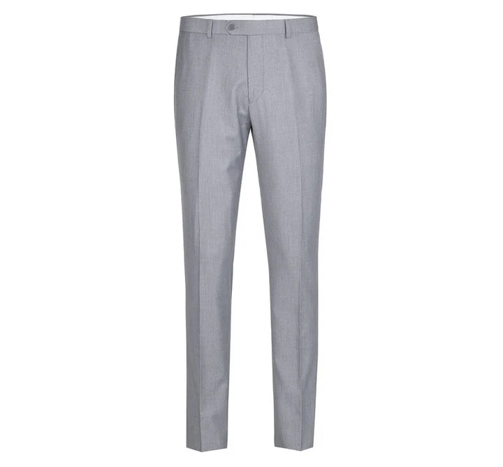 Light Grey Suit - Silver Gray Suit For Wedding - Mens Two Button Slim Fit Light Grey Pocket Suit