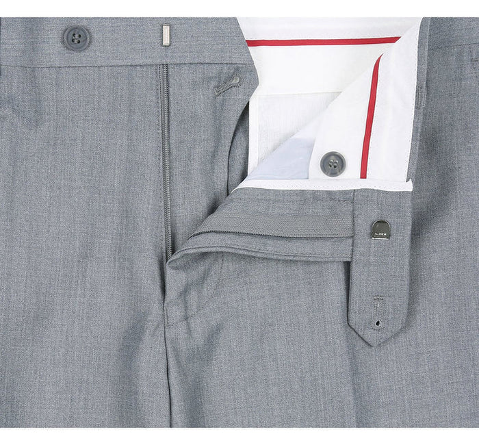 Light Grey Suit - Silver Gray Suit For Wedding - Mens Two Button Slim Fit Hack Light Grey Pocket Suit