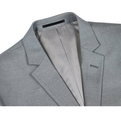 Light Grey Suit - Silver Gray Suit For Wedding - Mens Two Button Slim Fit Light Grey Pocket Suit 5   - from alligatorwarehouse.com