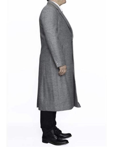 Full Length Light Grey Ankle length Wool Dress Top Coat / Overcoat 3   - from alligatorwarehouse.com