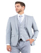 Light Grey Suit - Silver Gray Suit For Wedding - Men's One Button Vested Slim Fit Business & Light Grey Wedding Suit