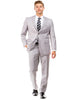 Light Grey Suit - Silver Gray Suit For Wedding - Men's Basic 2 Button Slim Fit Light Grey Wedding Suit 2   - from alligatorwarehouse.com